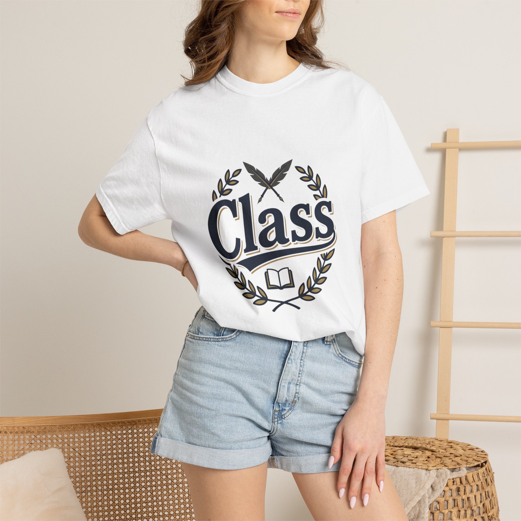 Class Crest T‑Shirt — Vintage Academic Logo Tee